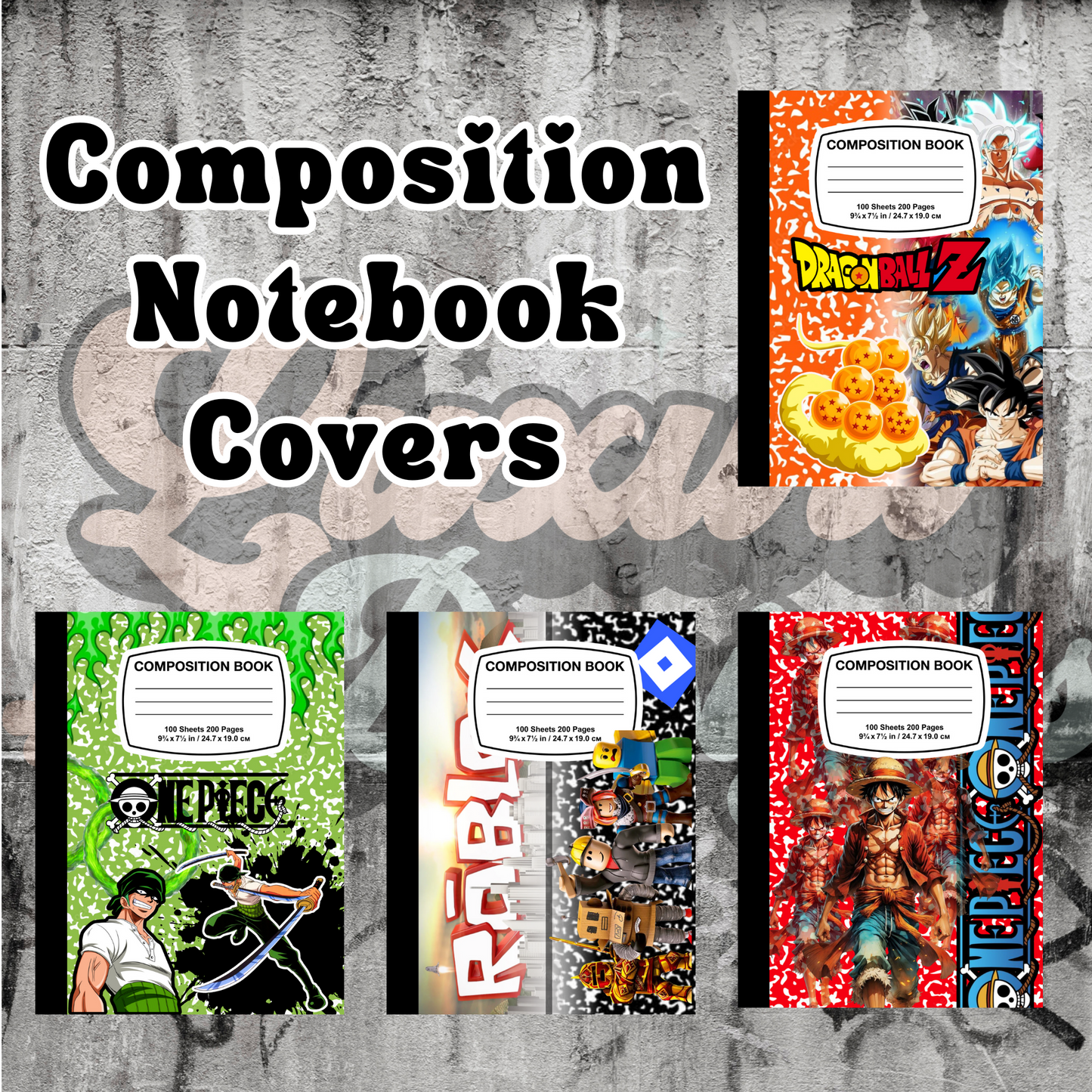 20 Composition Book Covers