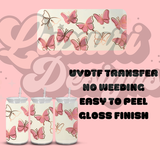 BTFLY PINK UVDTF Wrap